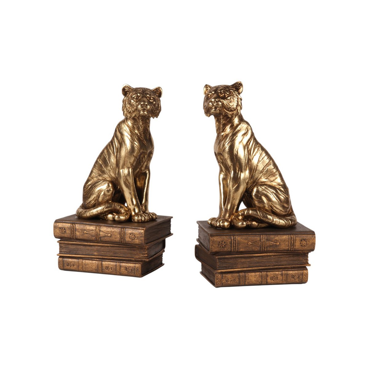 Dekor figura tigris könyveken – arany