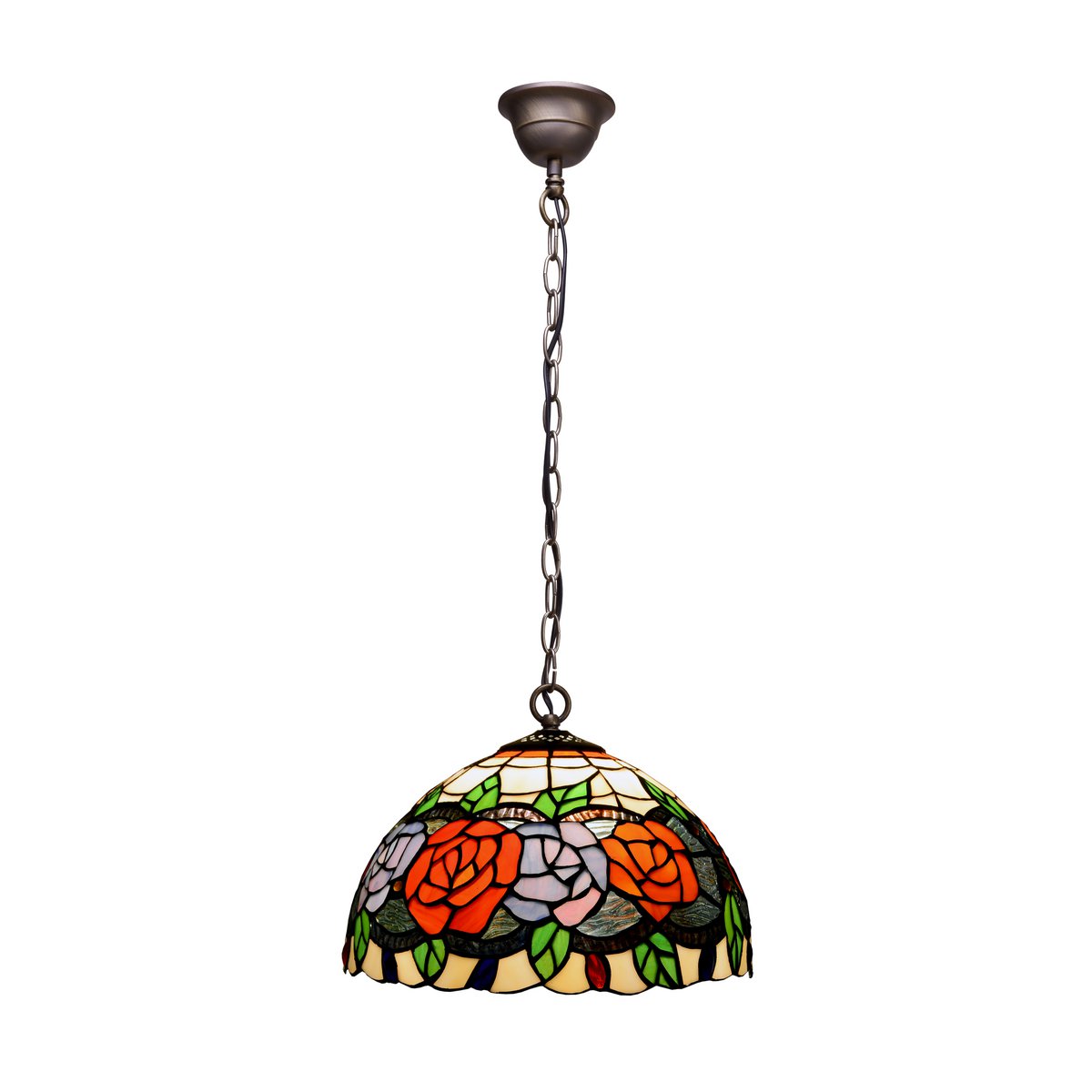 Tiffany függőlámpa 30 cm – Rosy, többszínű