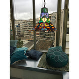 Tiffany függőlámpa 35 cm – Butterfly, pillangó, többszínű