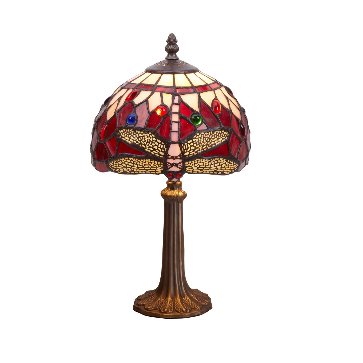 Tiffany asztali lámpa 20 cm – Belle Rouge, Garnet