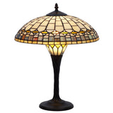 Tiffany asztali lámpa 40 cm – Quarz, borostyán