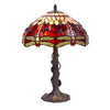 Tiffany asztali lámpa 40 cm – Belle Rouge, Garnet