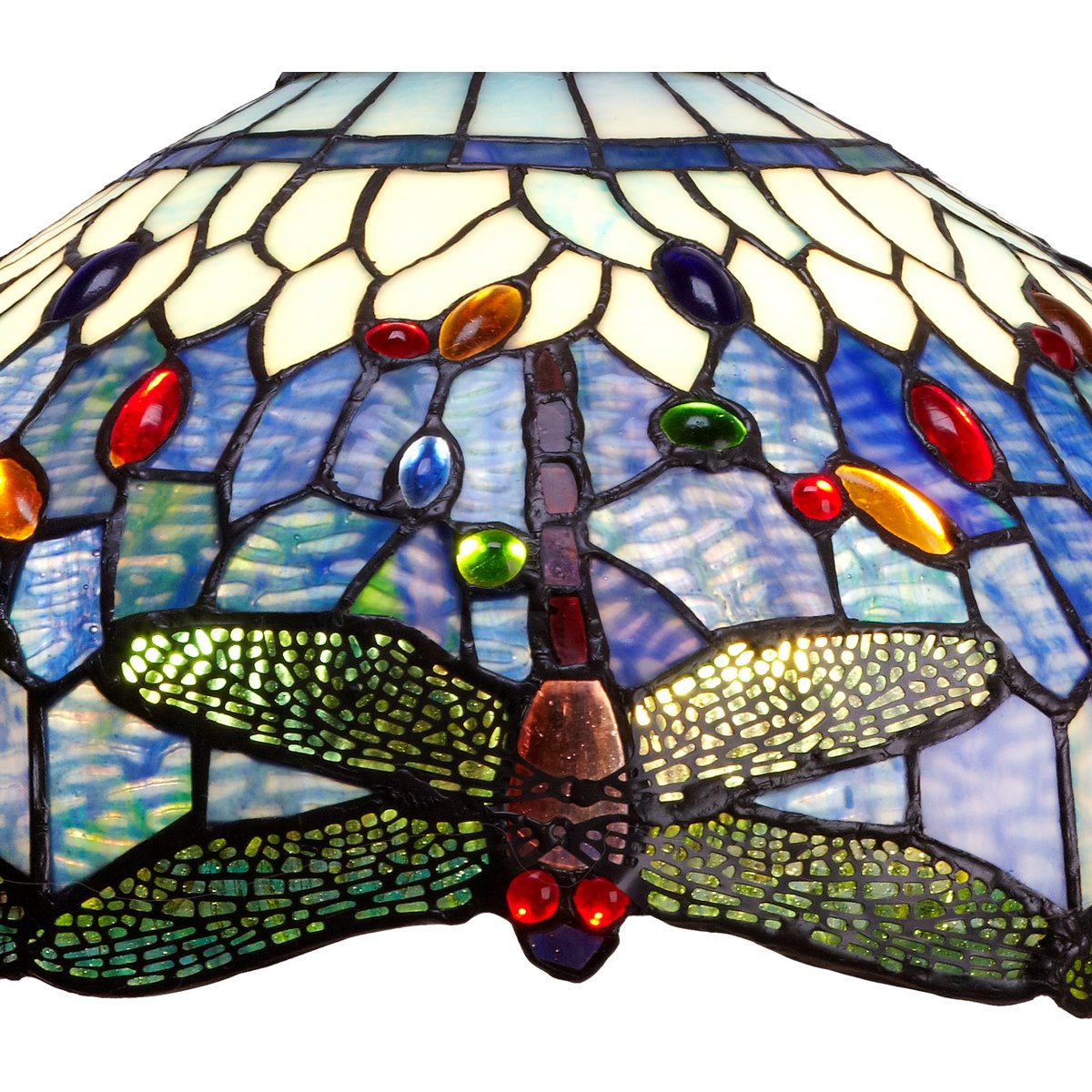 Tiffany asztali lámpa 40 cm – Belle Epoque, kék