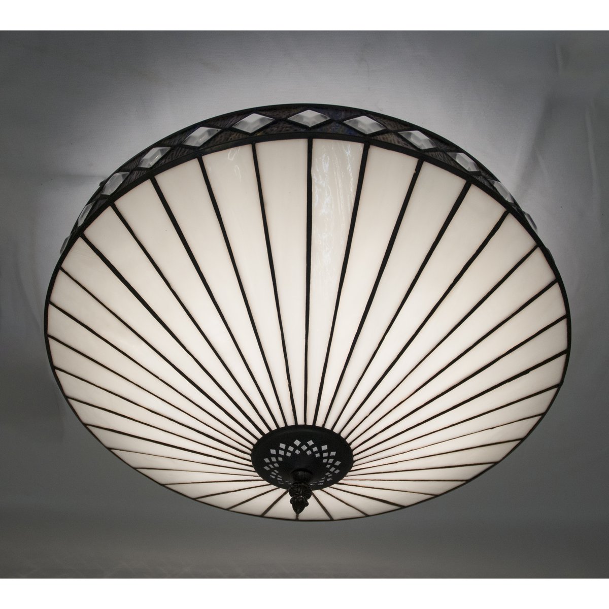 Tiffany mennyezeti lámpa 45 cm – Illumina, fehér