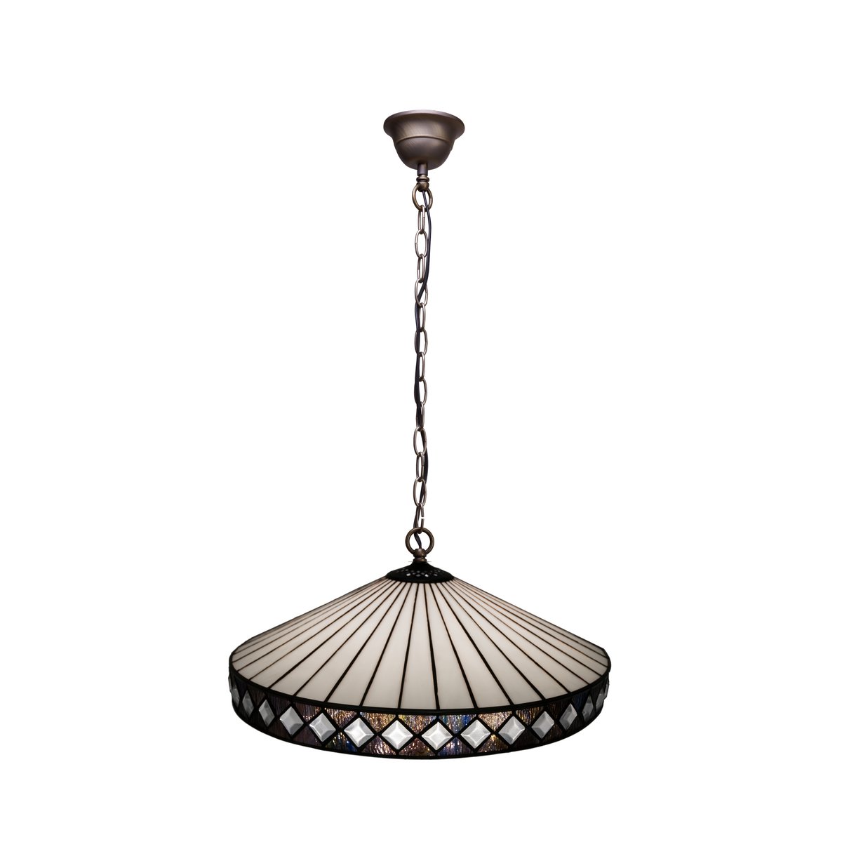 Tiffany függőlámpa 45 cm – Illumina, fehér