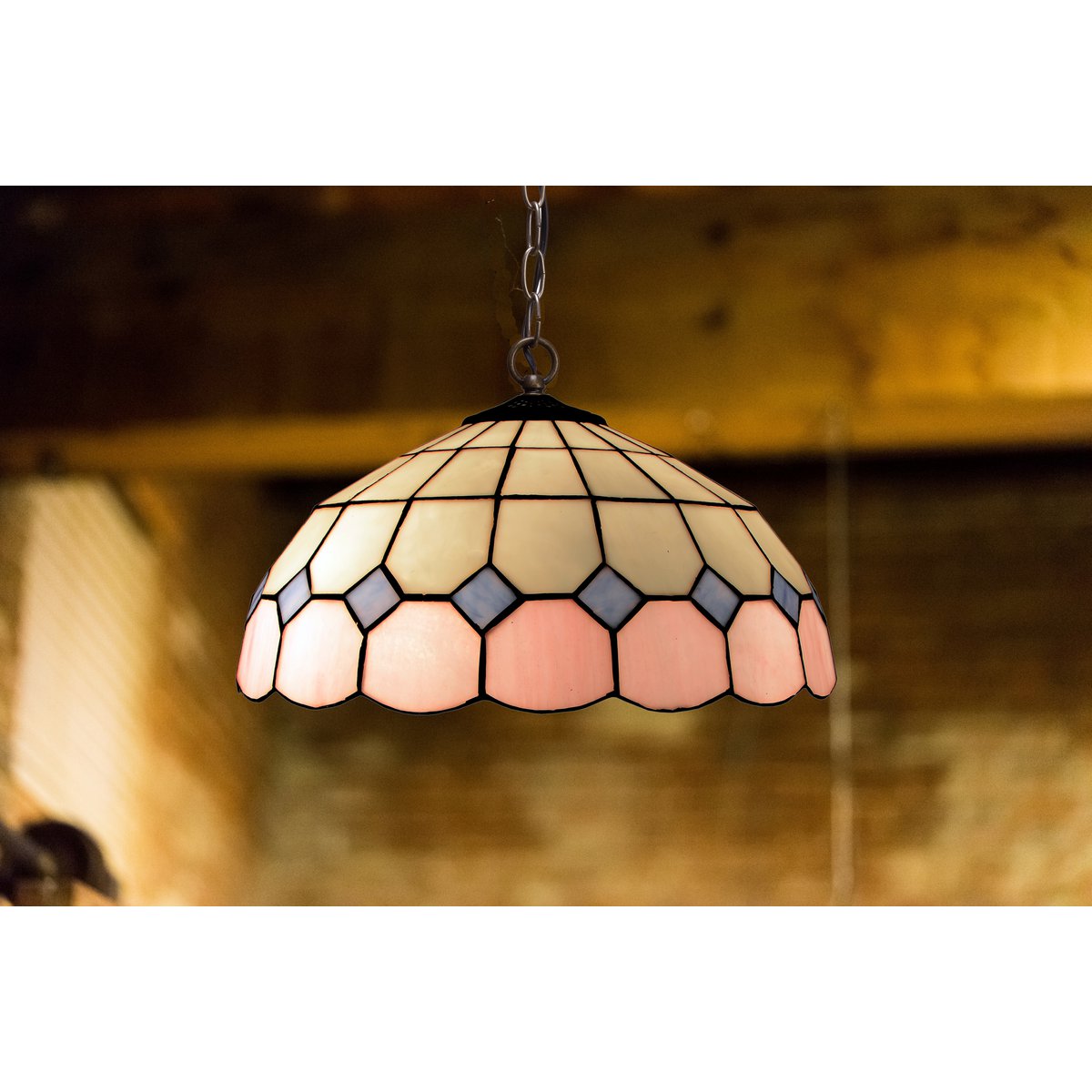 Tiffany függőlámpa 40 cm – Pink, rózsaszín