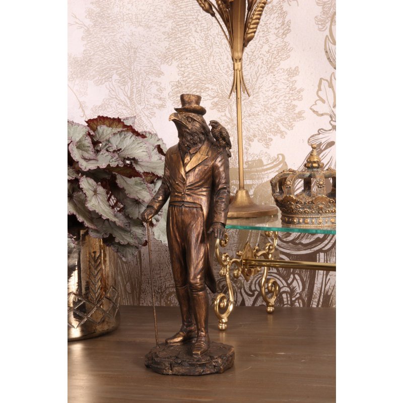 Dekor figura úr madárral 53,5 cm