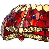 Tiffany függőlámpa 40 cm – Belle Rouge, rózsaszín
