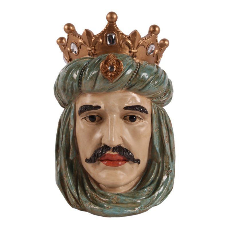 Dekor figura mór fej 25 cm – zöld