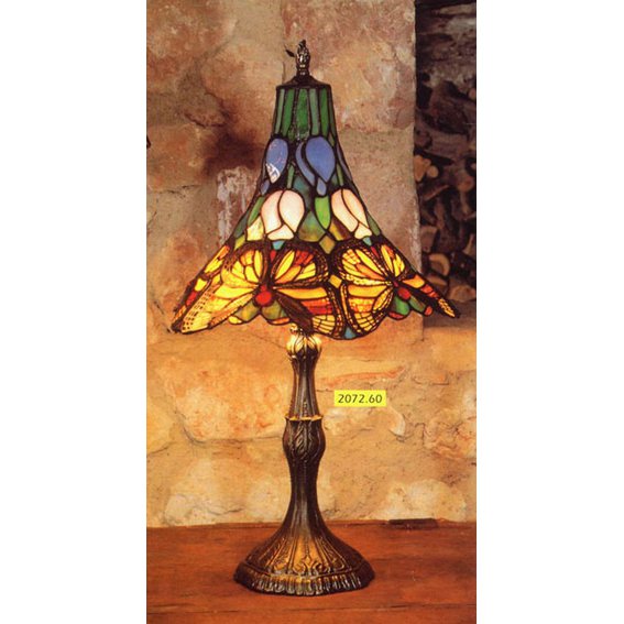 Tiffany asztali lámpa 35 cm – Butterfly, pillangó, többszínű
