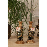 Vintage gyertyatartó 23 cm – mikulásos, zöld