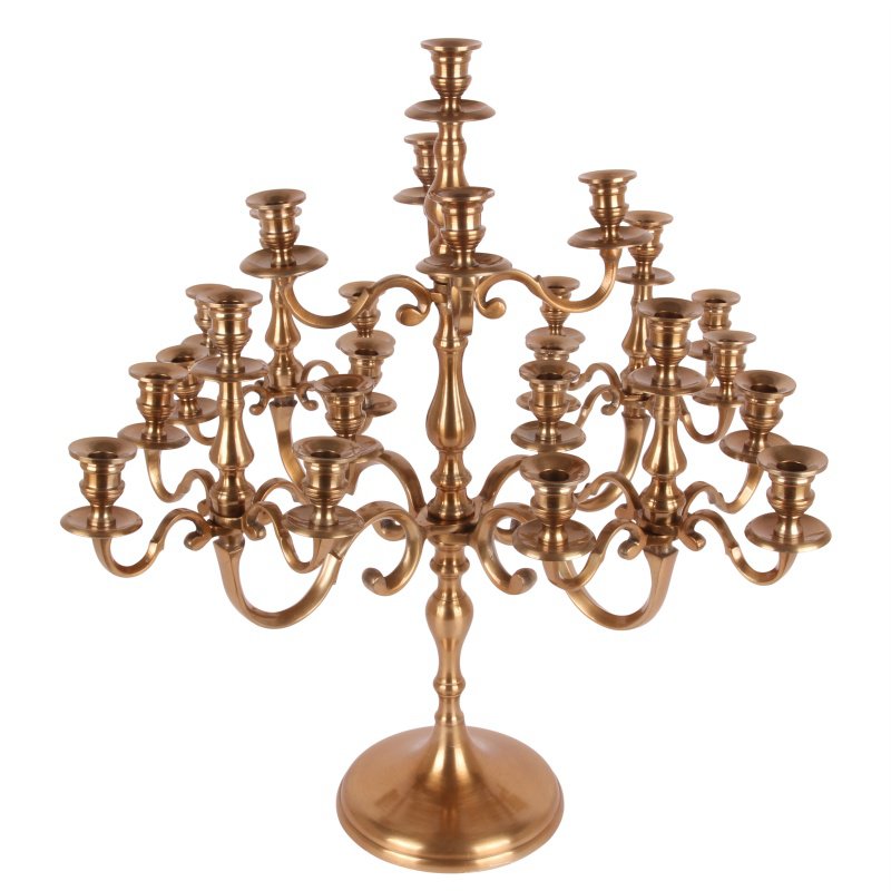 Vintage gyertyatartó 70 cm – 25 ágú, arany