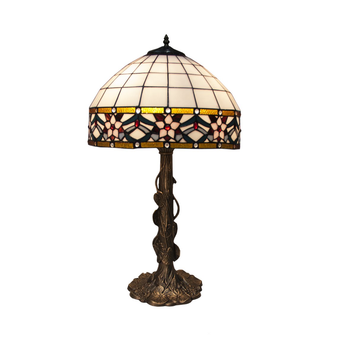 Tiffany asztali lámpa 40 cm – Museum, többszínű