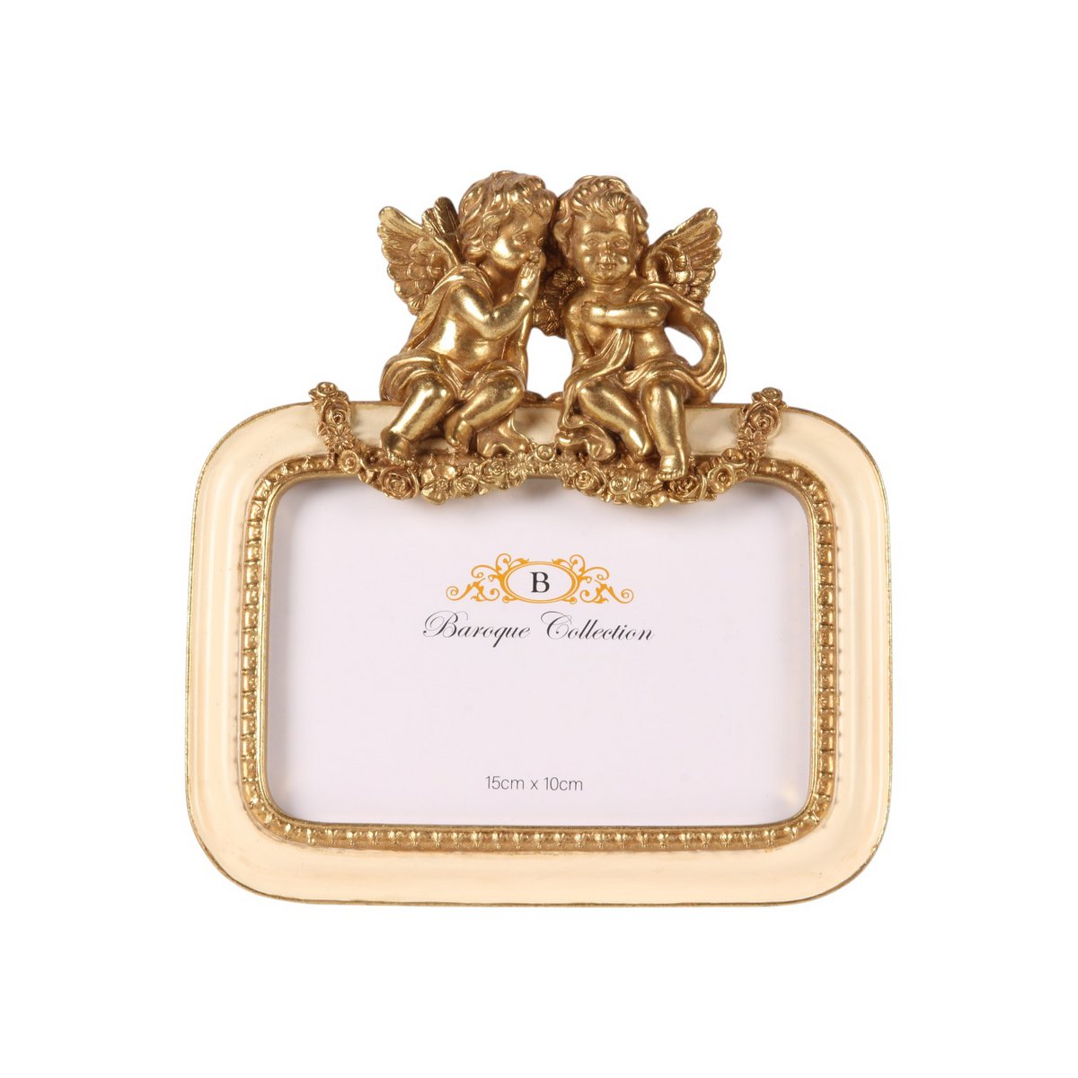 Vintage képkeret 15 × 10 cm – angyalos