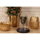 Dekor figura Bacchus figura üvegbúrával 23 cm – szürke
