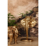 Dekor figura elefánt figura állványon 37,5 cm – arany