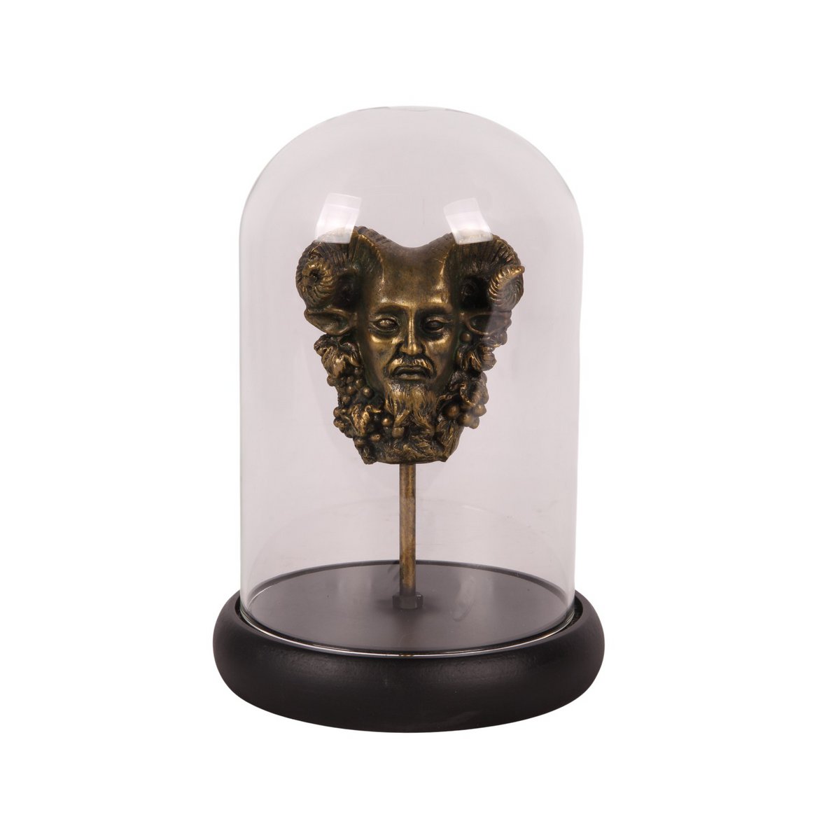 Dekor figura Bacchus figura üvegbúrával 23 cm – szürke