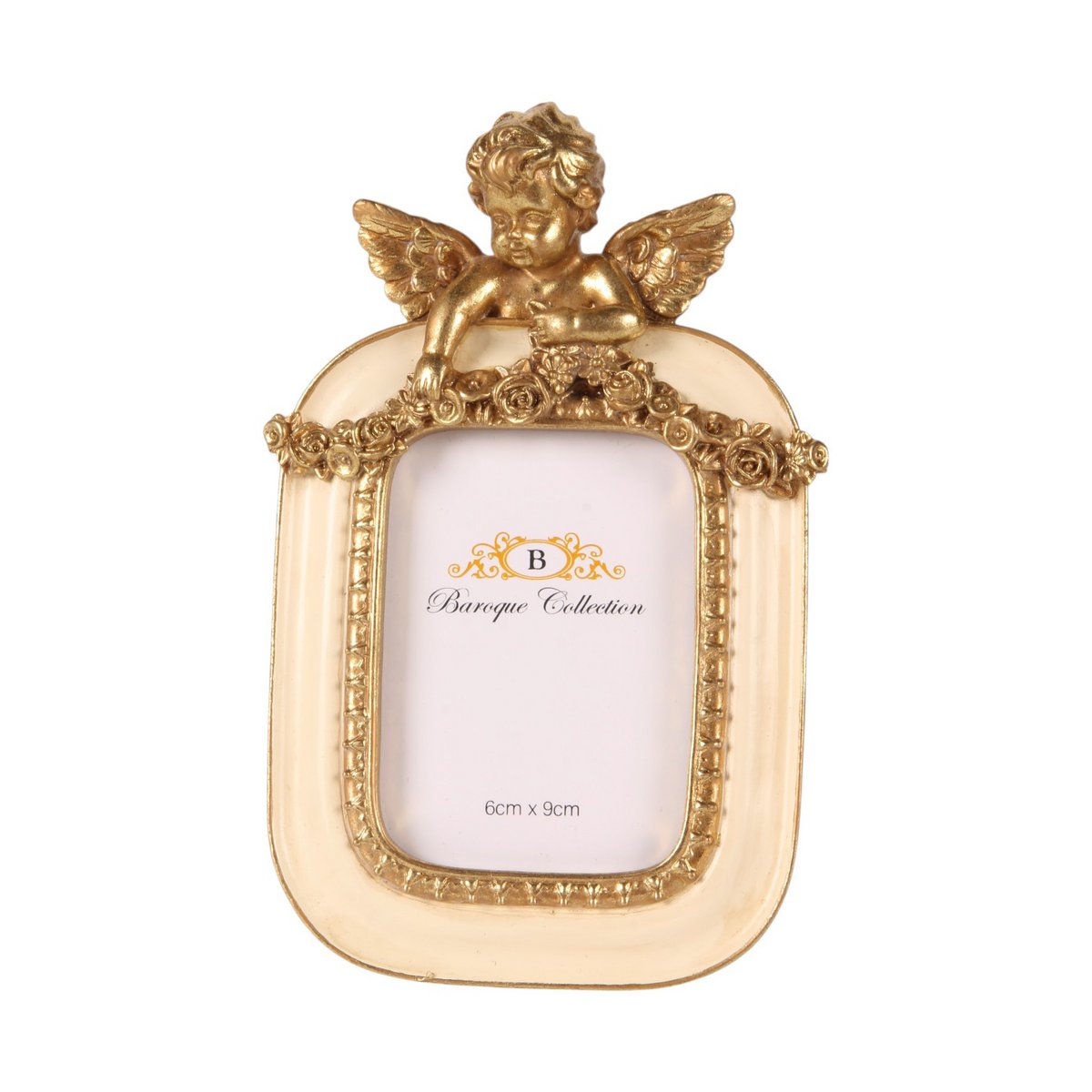 Vintage képkeret 6 × 9 cm – angyalos