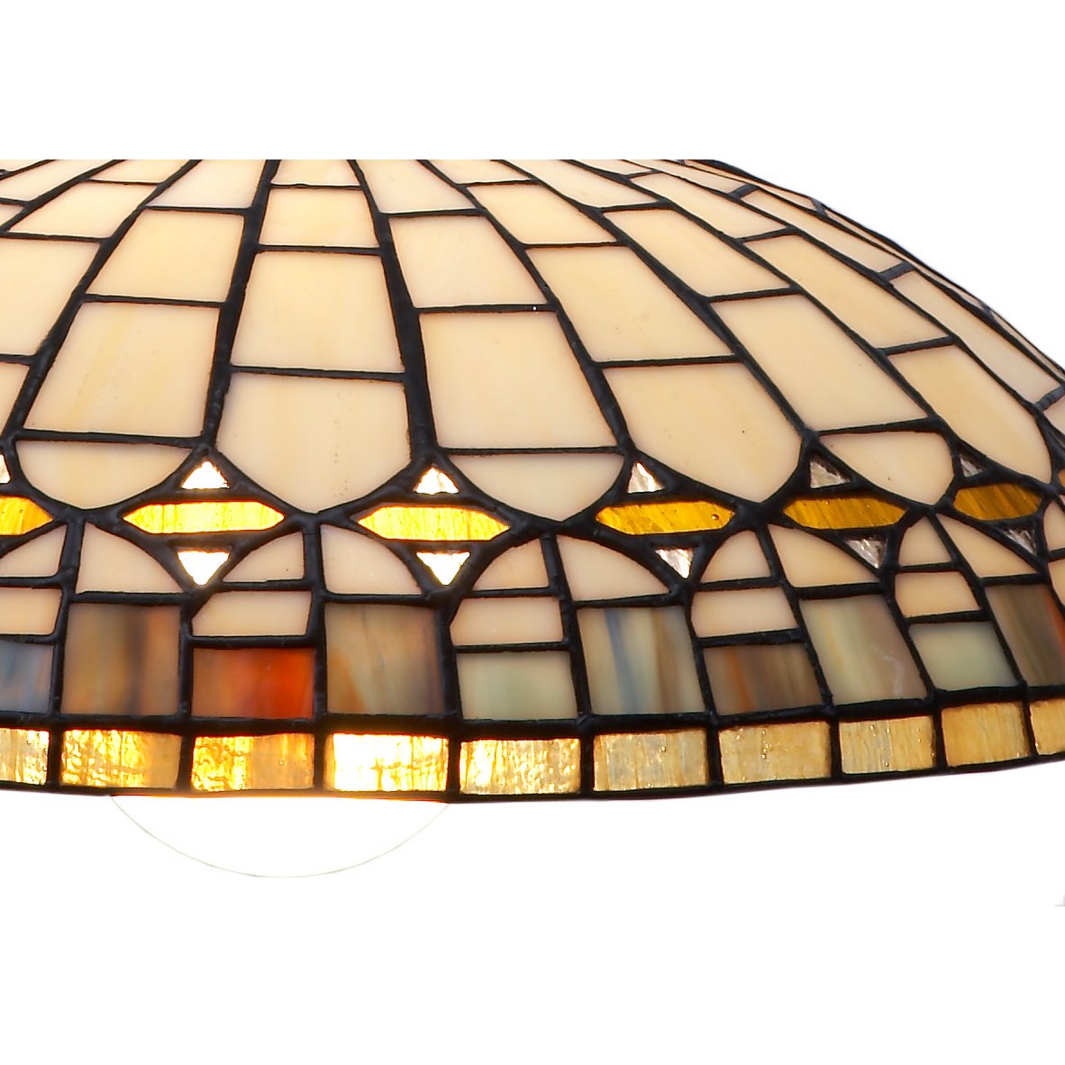 Tiffany függőlámpa 40 cm – Quarz, borostyán