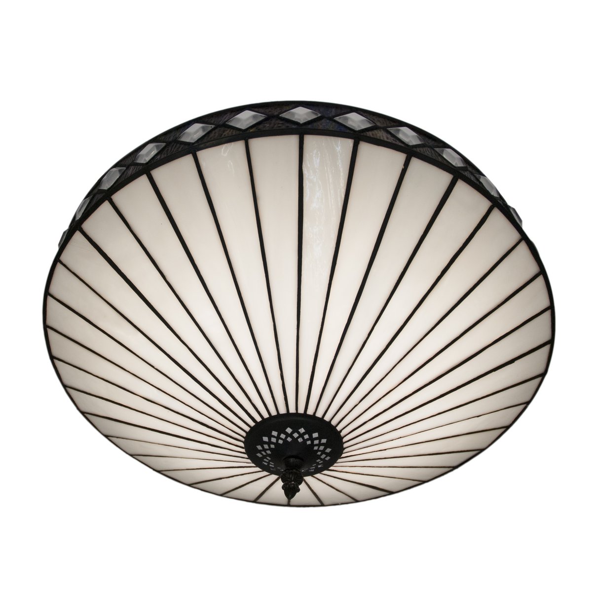 Tiffany mennyezeti lámpa 45 cm – Illumina, fehér