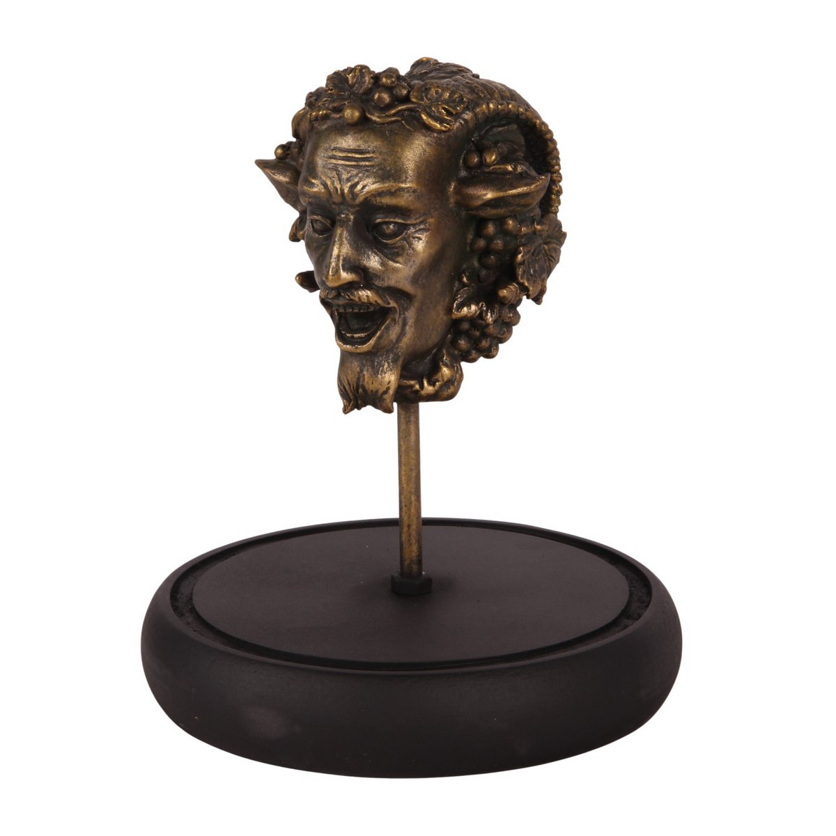 Dekor figura Bacchus figura üvegbúrával 23 cm – szürke