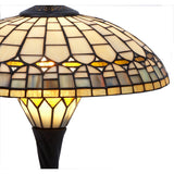 Tiffany asztali lámpa 40 cm – Quarz, borostyán