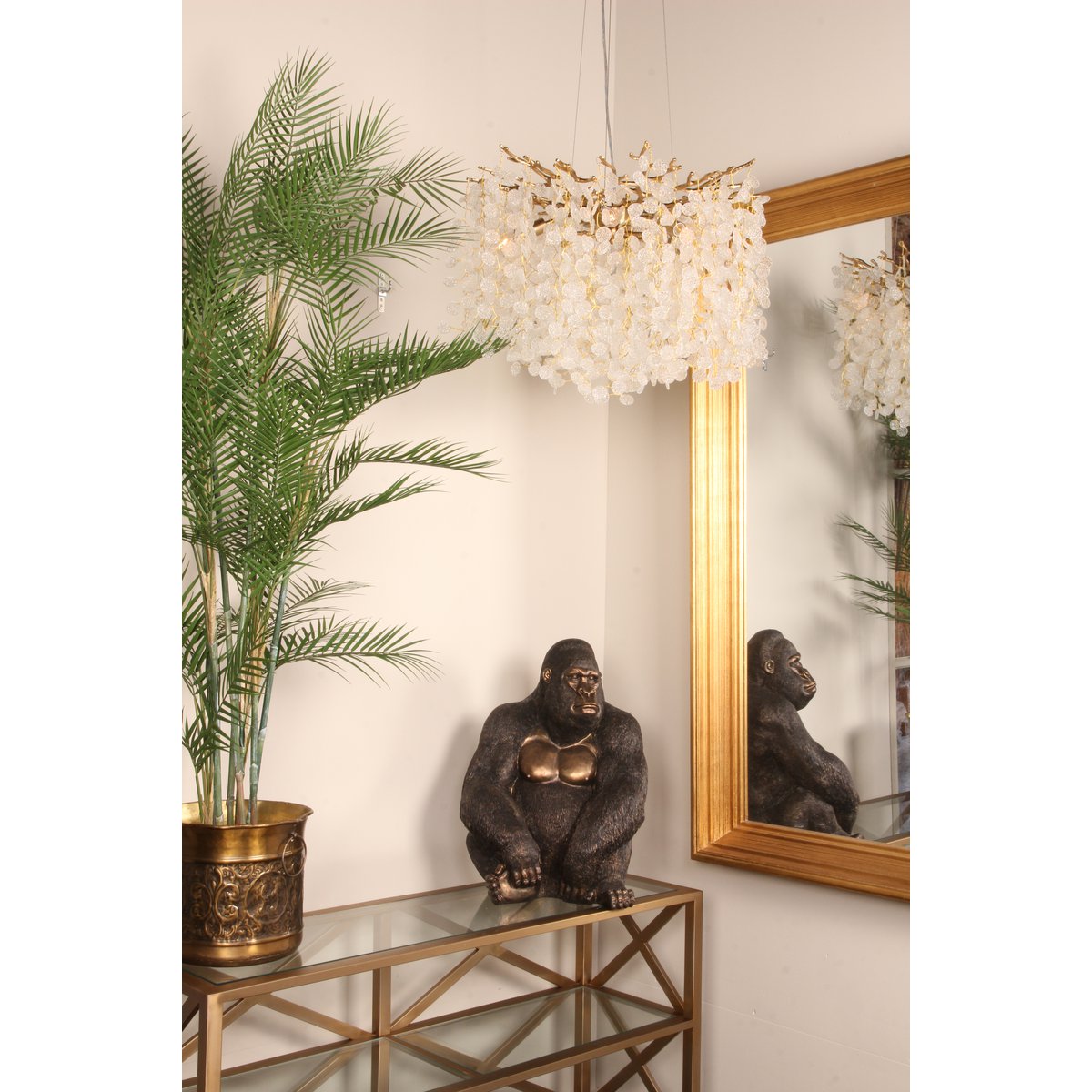 Dekor figura gorilla 61 cm – barna