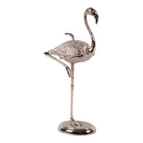 Flamingós dekor tárolódoboz 29 cm – ezüst