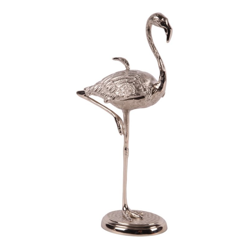 Flamingós dekor tárolódoboz 29 cm – ezüst