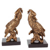 Dekor figura papagáj talapzaton 28 cm