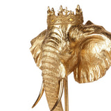 Dekor figura elefánt figura állványon 37,5 cm – arany