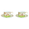 Őszi erdei mintás porcelán csésze + alj 240 ml 2 személyes Fairy Forest