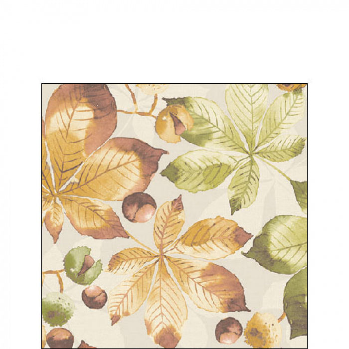 Őszi levél mintás háromrétegű papírszalvéta 25x25 cm 20db-os Castanea
