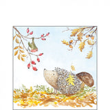 Őszi süni papírszalvéta háromrétegű 25x25 cm 20 db-os Forest friends