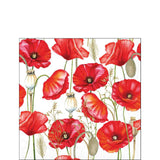 Pipacs virágos háromrétegű papírszalvéta 25x25 cm 20 db-os Poppy all over
