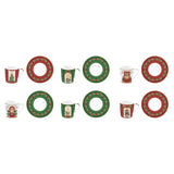 Karácsonyi porcelán eszpresszó kávés csésze + alj 100 ml 6 személyes díszdobozban Festive Avenue