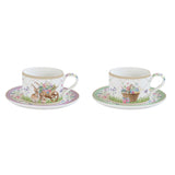 Spring Bloom húsvéti porcelán teás csésze 2 személyes szett díszdobozban