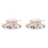 Porcelán csésze + alj 240 ml 2 személyes díszdobozban – Rózsa mintás Chant des Roses