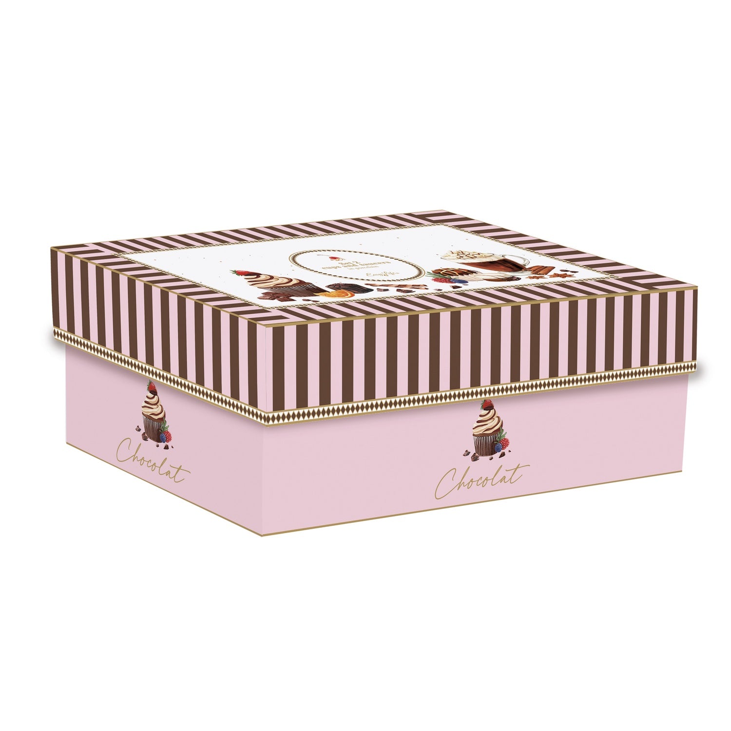 Porcelán csésze aljjal 240 ml 2 személyes díszdobozban Sweet Moments