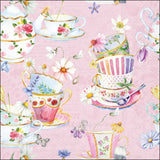 papírszalvéta 33x33 cm 20 db-os háromrétegű Tea cups pink