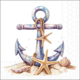 Nyári mintás papírszalvéta háromrétegű 33x33 cm 20 db-os Rusty anchor