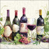 Borosüveg mintás papírszalvéta háromrétegű 33x33 cm 20 db-os Wine bottles