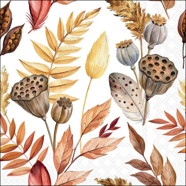 Papírszalvéta 33x33 cm 20 db-os Őszi Leaves and Feathers