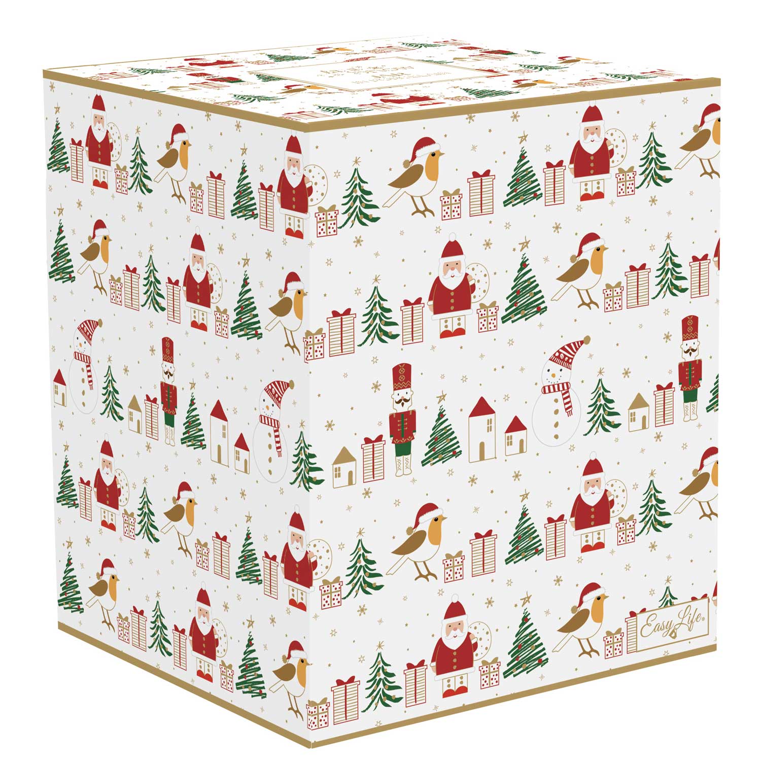 Karácsonyi Porcelán keksztároló 11x15 cm díszdobozban Let it Snow