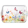 Pillangós műanyag konyhai kis tálca 13x21 cm Butterflies in field