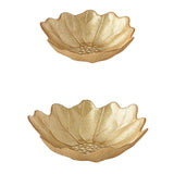 Karácsonyi arany színű üveg tálka 2 db Ø 16/21 cm White Elegance díszdobozban