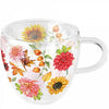 Őszi Virágmező duplafalú borosilicate üveg csésze 0,25 L