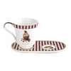 Porcelán kakaós bögre keksztartós alj 375 ml díszdobozban Sweet Moments