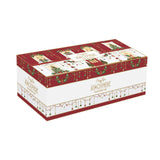 Karácsonyi porcelán kínálótál 4 db-os szett bambusztálcán díszdobozban Festive Avenue