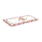Karácsonyi Porcelán mézeskalács baba mintás kínáló tál díszdobozban Sweet Christmas